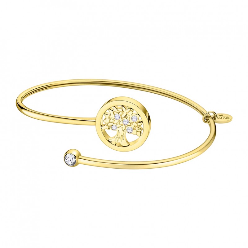 Bracciale Donna Rigido Lotus Style LS2169/2/8 In Acciaio Dorato Con Albero Della Vita