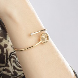 Bracciale Donna Rigido Lotus Style LS2169/2/7 In Acciaio Dorato Con Quadrifoglio