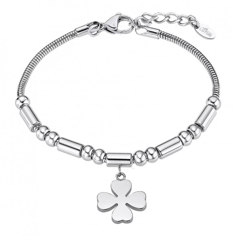 Bracciale Donna Lotus Style LS2463/2/1 In Acciaio Con Quadrifoglio