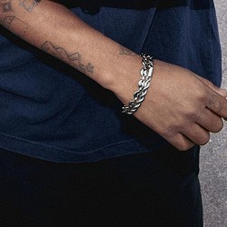 Bracciale Uomo Lotus Style LS2233/2/1 In Acciaio Tipo Corda