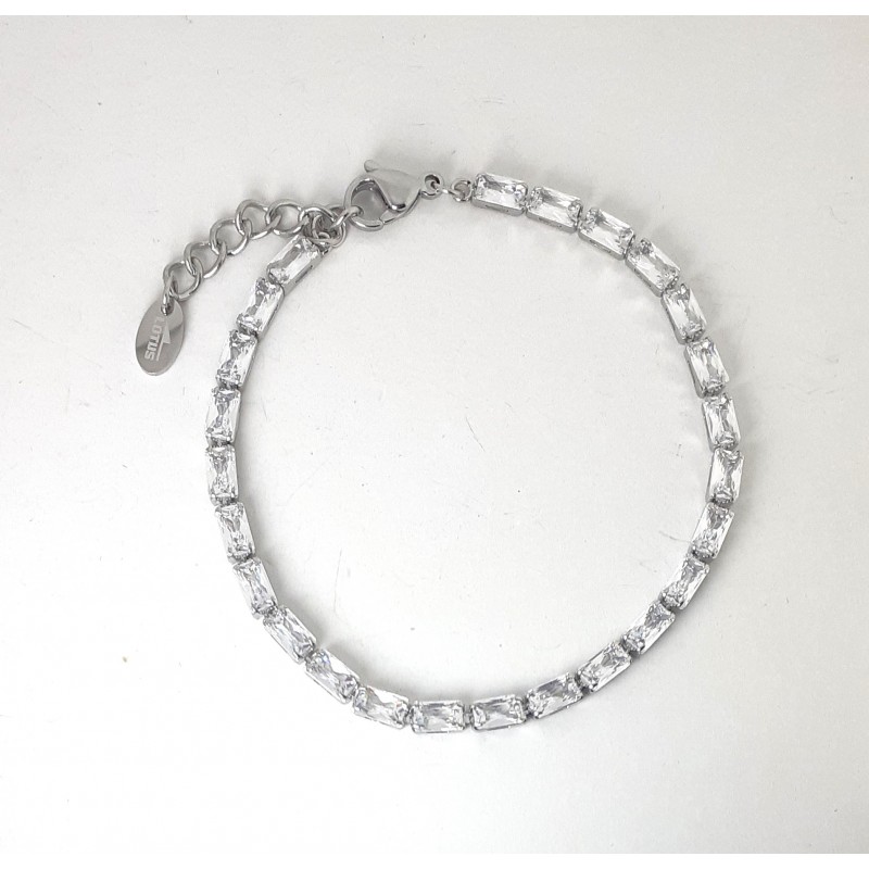 Bracciale Donna Lotus Style LS2575/2/1 In Acciaio Con Zirconi Baguette