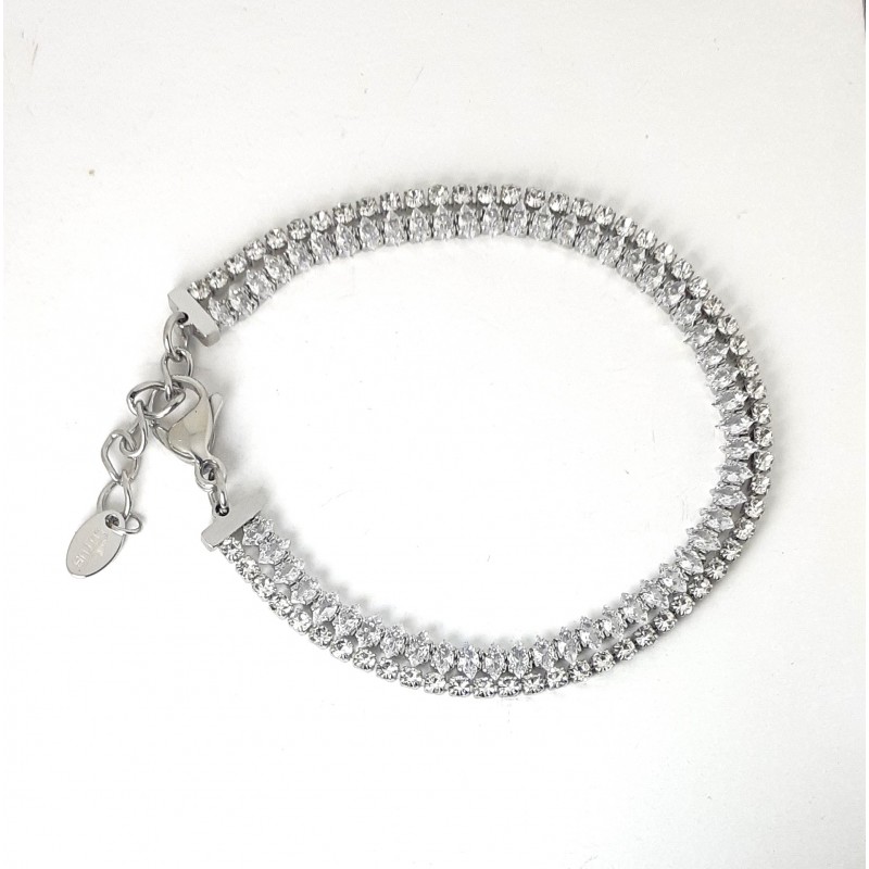 Bracciale Donna Lotus Style LS2574/2/1 Tennis In Acciaio A Doppio Filo