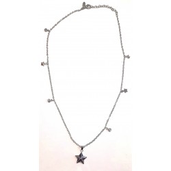 Collana Donna Lotus Style LS2599/1/1 In Acciaio Con Stelle E Strass