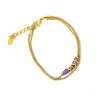 Bracciale Donna Lotus Style LS2561/2/2 In Acciaio Dorato A Doppio Filo Con Pietre Viola