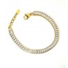 Bracciale Donna Tennis Lotus Style LS2570/2/2 In Acciaio Dorato Con Zirconi Baguette