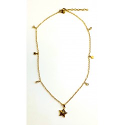 Collana Donna Lotus Style LS2599/1/2 In Acciaio Dorato Con Stelle E Strass