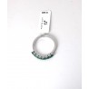 Anello Veretta Donna Luca Barra ANK660 In Acciaio Con Zirconi Verdi