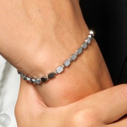 Bracciale Uomo Luca Barra BA1904 In Acciaio Con Elementi Esagonali