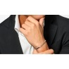 Bracciale Uomo Luca Barra BA1904 In Acciaio Con Elementi Esagonali