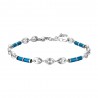 Bracciale Uomo Luca Barra BA1903 In Acciaio Con Elementi Blu