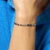 Bracciale Uomo Luca Barra BA1903 In Acciaio Con Elementi Blu