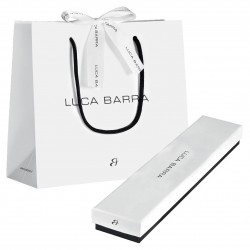 Bracciale Uomo Luca Barra BA1921 In Acciaio Con Elementi Blu