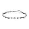 Bracciale Uomo Luca Barra BA1902 In Acciaio Con Elementi Grigio Antracite