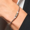 Bracciale Uomo Luca Barra BA1897 In Acciaio Con Elementi Rigati