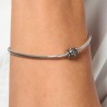 Bracciale Uomo Luca Barra BA1900 In Acciaio Con Elemento Con Smalto Nero
