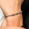 Bracciale Uomo Luca Barra BA1922 In Acciaio Con Elementi Grigio Antracite