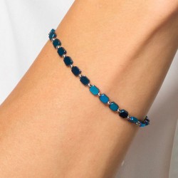 Bracciale Uomo Luca Barra BA1906 In Acciaio Con Elementi Blu