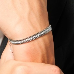 Bracciale Tennis Uomo Luca Barra BA1918 In Acciaio Con Zirconi