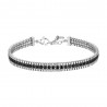 Bracciale Tennis Uomo Luca Barra BA1919 In Acciaio Con Zirconi Neri