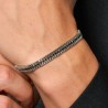 Bracciale Tennis Uomo Luca Barra BA1919 In Acciaio Con Zirconi Neri