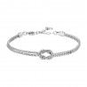 Bracciale Uomo Luca Barra BA1926 In Acciaio Con Nodo E Zirconi