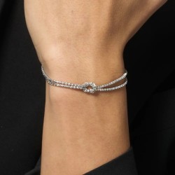 Bracciale Uomo Luca Barra BA1926 In Acciaio Con Nodo E Zirconi