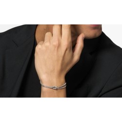 Bracciale Uomo Luca Barra BA1926 In Acciaio Con Nodo E Zirconi