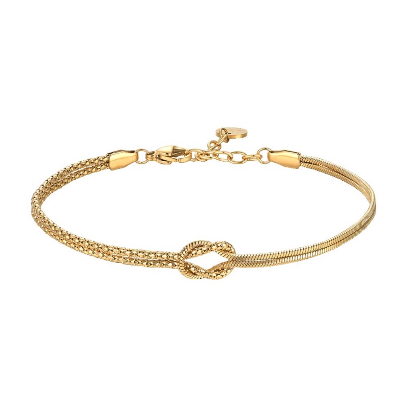 Bracciale Uomo Luca Barra BA1925 In Acciaio Dorato Con Nodo