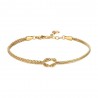 Bracciale Uomo Luca Barra BA1925 In Acciaio Dorato Con Nodo