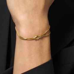 Bracciale Uomo Luca Barra BA1925 In Acciaio Dorato Con Nodo