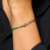 Bracciale Donna Luca Barra BA2913 In Acciaio Con Nodo E Zirconi Verdi