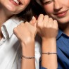 Bracciale Donna Luca Barra BA2913 In Acciaio Con Nodo E Zirconi Verdi