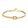 Bracciale Donna Luca Barra BK2909 In Acciaio Dorato Con Nodo E Zirconi