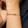 Bracciale Donna Luca Barra BK2909 In Acciaio Dorato Con Nodo E Zirconi