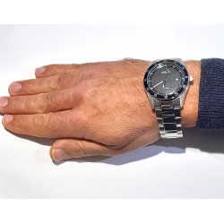 Orologio Uomo Vagary by Citizen IB8-119-51 In Acciaio Con Quadrante Nero