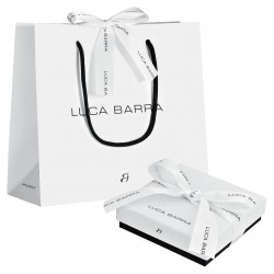 Orecchini Donna Luca Barra OK1182 Pendenti In Acciaio Con Fiore Della Vita E Strass