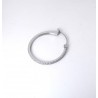 Mono Orecchino Cerchio Donna Luca Barra OK1608 In Acciaio Con Zirconi