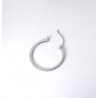 Mono Orecchino Cerchio Donna Luca Barra OK1608 In Acciaio Con Zirconi