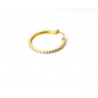 Mono Orecchino Cerchio Donna Luca Barra OK1607 In Acciaio Dorato Con Zirconi