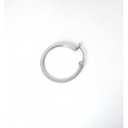 Mono Orecchino Cerchio Donna Luca Barra OK1606 In Acciaio Con Zirconi
