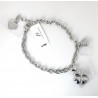 Bracciale Donna Luca Barra BK2955 In Acciaio Con Quadrifoglio E Cuore