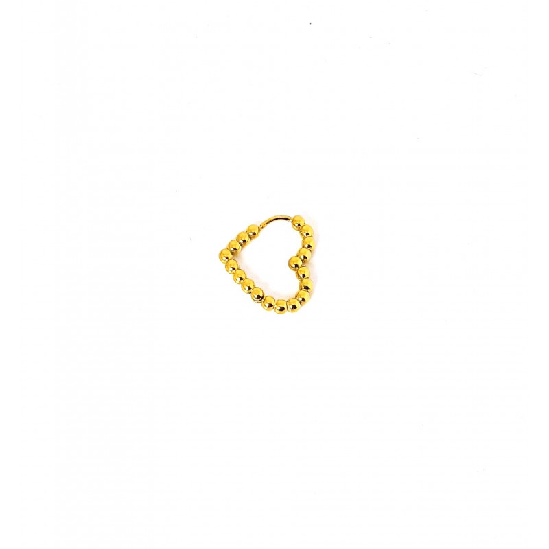 Mono Orecchino Donna Luca Barra OK1646 A Cuore In Acciaio Dorato