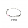 Bracciale Bimba Gisel Kids GK-BR028 In Argento Con Cuore Rosa E Piastra
