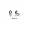 Orecchini Bimba Gisel Kids GK-OR025 In Argento Con Sirenetta Smaltata