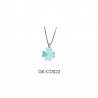 Collana Bimba Gisel Kids GK-CD022 Q In Argento Con Quadrifoglio Smaltato