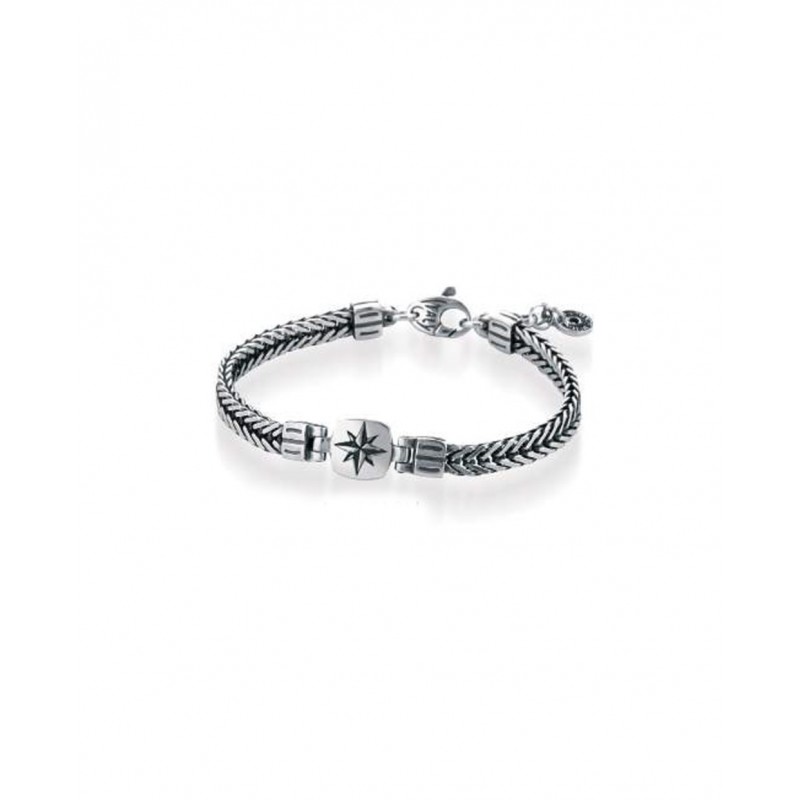 Bracciale Uomo Ananda925 A-BR513N In Argento Anticato Con Rosa Dei Venti