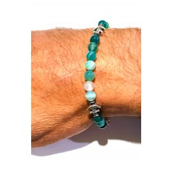 Bracciale Uomo Ananda925 A-BR409N In Argento Con Pietre Verdi E Ancore