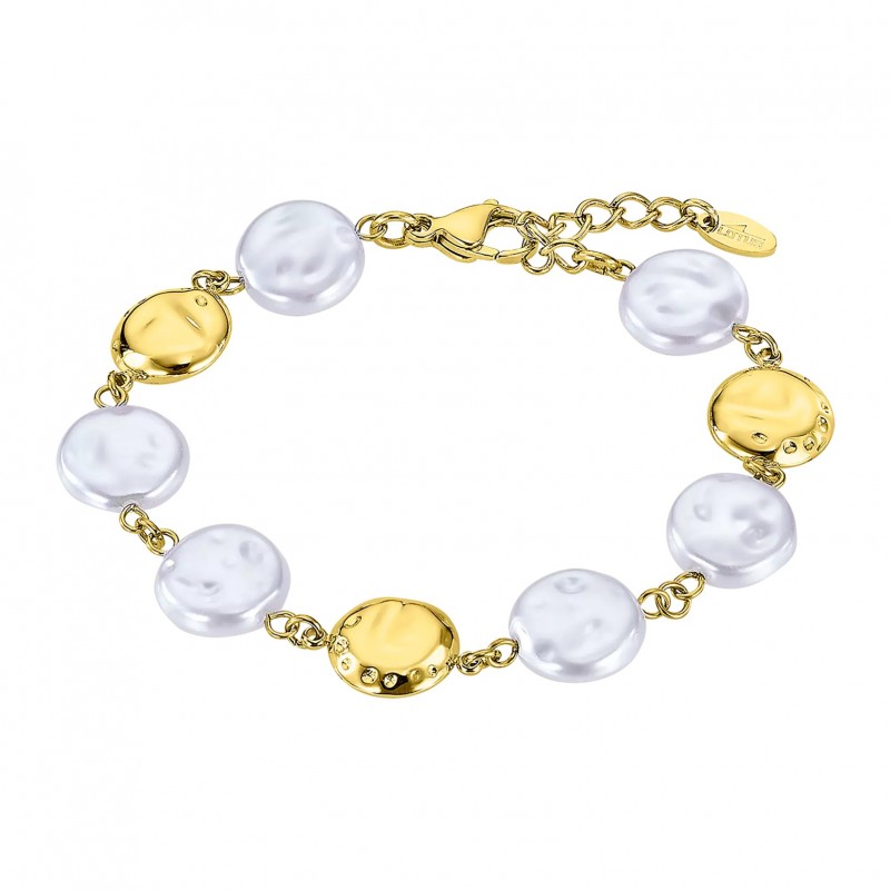 Bracciale Donna Lotus Style LS2563/2/2 In Acciaio Dorato Con Madreperla Sintetica