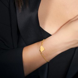 Bracciale Donna Lotus Style LS2558/2/2 In Acciaio Dorato Con Cuore E Strass