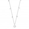 Collana Donna Lotus Style LS2601/1/1 In Acciaio Con Quadrifoglio E Strass